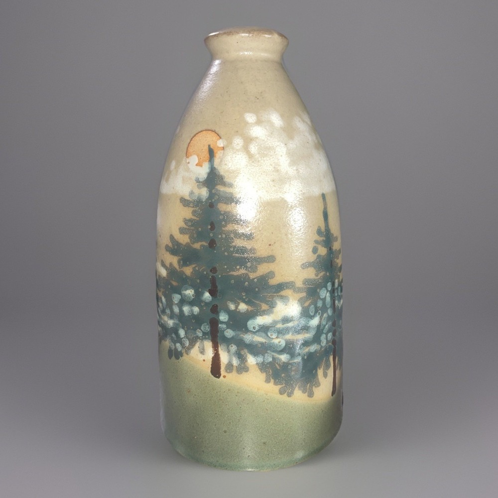 Johnathan Kesler Twilight Forest Studio Art Pottery Vase Signed Handmade